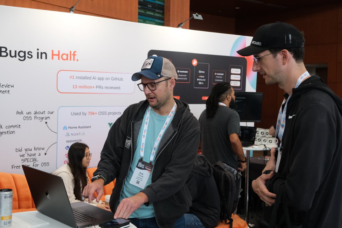 coderabbitai's tweet image. Best caption wins a CodeRabbit mug signed by Erik