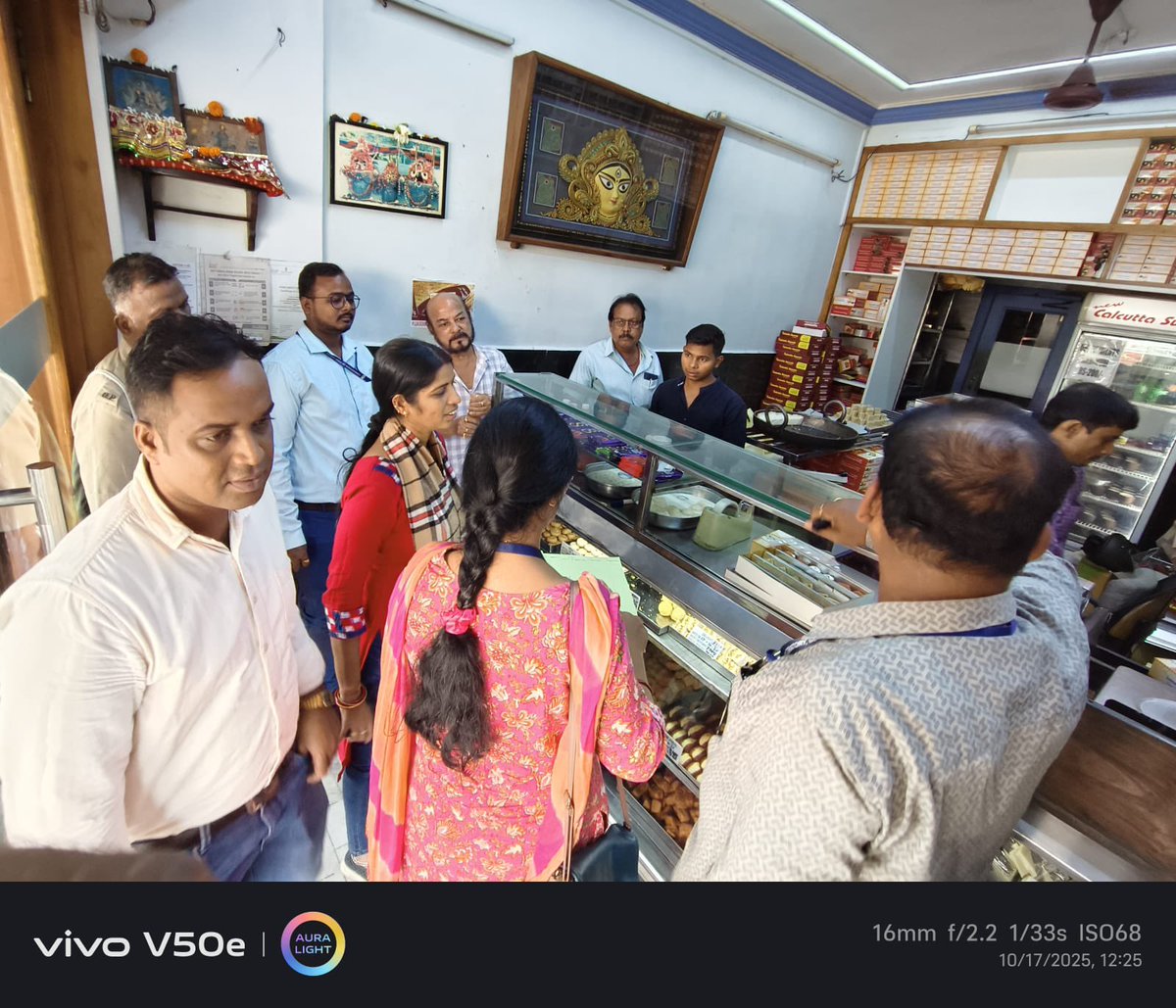 Inspection was conducted by Food safety team, Berhampur along with MFTL of sweets shops, restaurants and dairy products manufacturing units in Berhampur for upcoming Diwali festival. 50 samples lifted for analysis. Total fine of Rs. 1,02,000/- imposed. <a href="/fssaiindia/">FSSAI</a> <a href="/BrahmapurCorp/">BERHAMPUR MUNICIPAL CORPORATION</a>