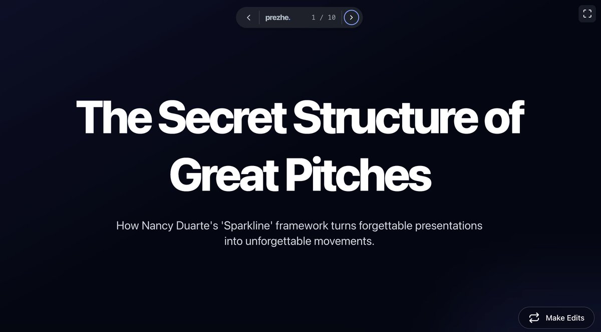 prezhecom's tweet image. The Secret Structure of Great Pitches

via tryprezhe.com