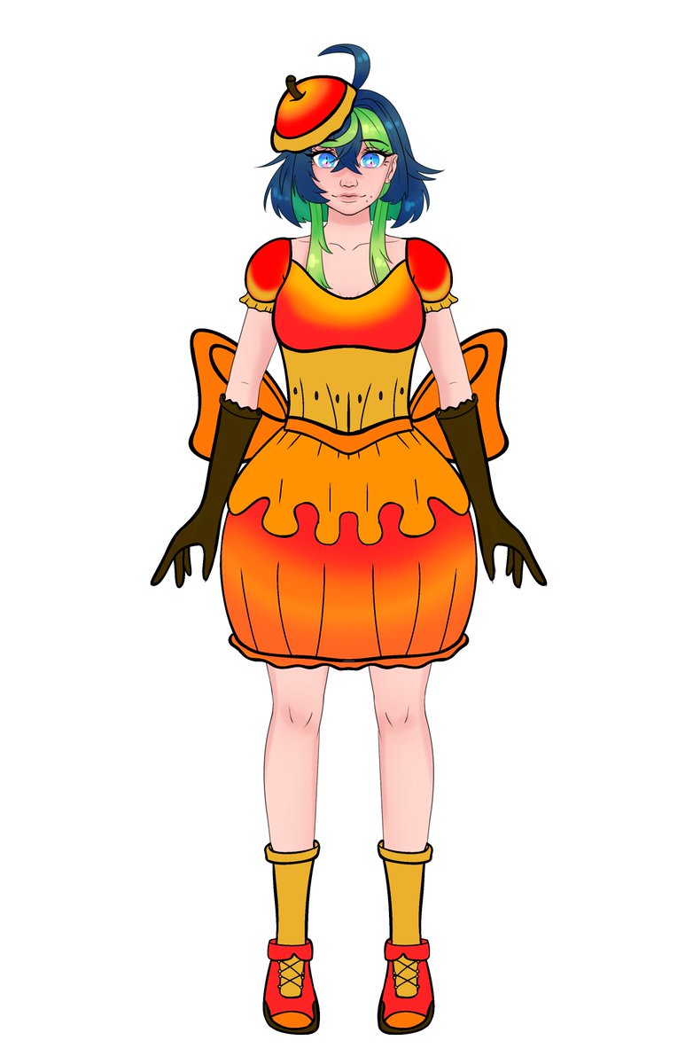 Mein Beitrag zum kleidungsdesignscontest von <a href="/Apfelfroggy/">Apfel🍎 | Froggy Vtuber</a>  Thas theme ist Candierter Apfel Apfelkriebsch und herbst !  Allein an den Farben ist es sehr Herbstlich gehalten #apfeldesigncontest