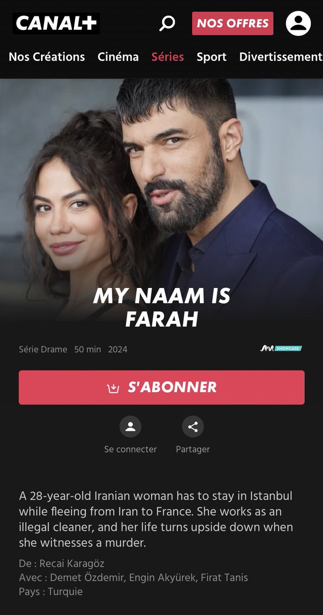 #AdımFarah in france on <a href="/canalplus/">CANAL+</a> 🤍 “My Naam Is Farah” <a href="/dmtzdmr/">Demet Özdemir</a> <a href="/adimfarahdizi/">Adım Farah</a> <a href="/CalinosEnt/">CalinosEntertainment</a> <a href="/O3Medya/">O3 Medya</a> #DemetÖzdemir