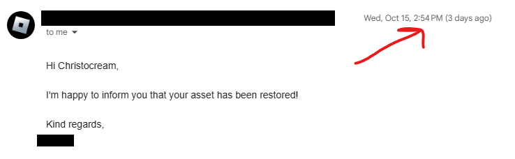 It has been 67 HOURS, can I get my ITEM RESTORED ALREADY??!?!?!???
I lost $281.20 already