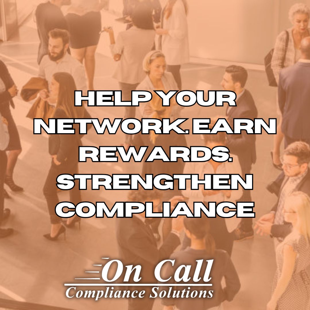 OnCallComputers's tweet image. "Referring them to On Call Compliance Solutions benefits everyone...it’s a win-win. You help your network thrive while strengthening your own."
#Compliance #PartnerProgram #Referrals