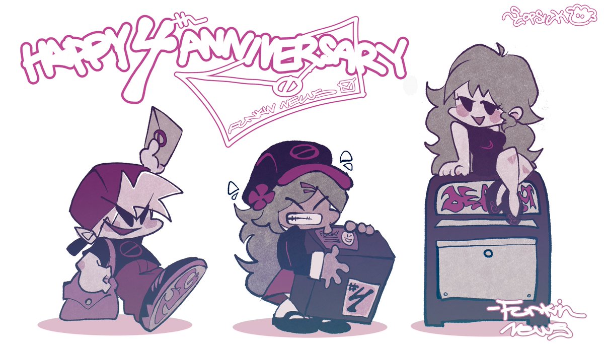 News_Funkin's tweet image. 4 years ago today, Funkin News was created.
We appreciate all your support, and we hope to continue to be your best unofficial news source for Friday Night Funkin' content.
