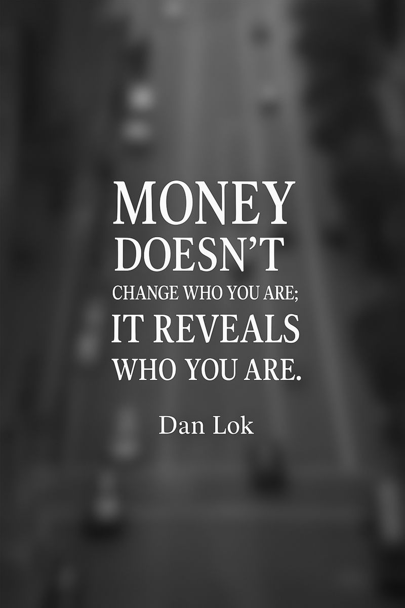 hhdipto's tweet photo. "Money doesn’t change who you are; it reveals who you are." — Dan Lok

We think wealth transforms people. Truth? It amplifies what's already inside.

→ Kindness becomes generosity
→ Arrogance becomes entitlement
→ Vision becomes impact https://t.co/QHPiaEyi1H