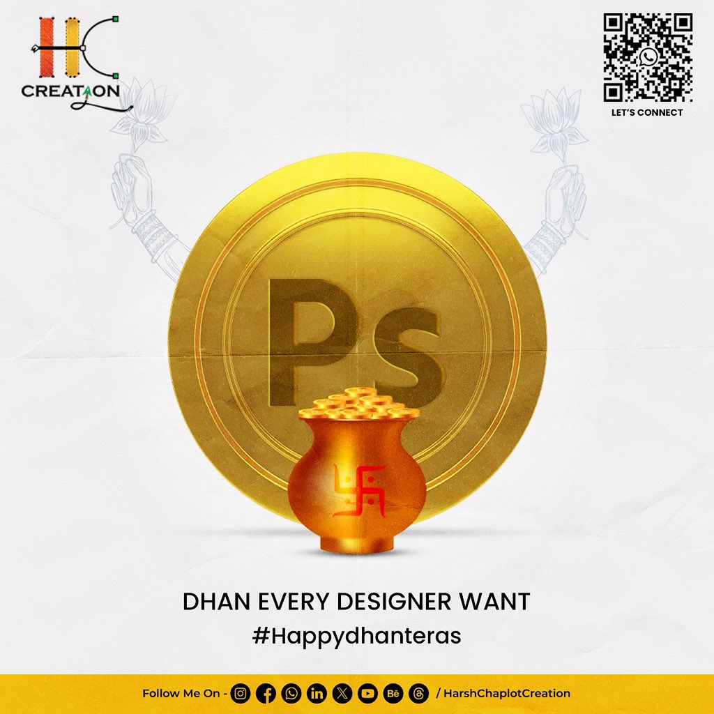 HarshChaplot15's tweet photo. 💰 On Dhanteras, the real gold for designers is Premiere Pro, Photoshop, After Effects &amp; Illustrator—creativity is our wealth, design is our Lakshmi—drop a ✨ if these Adobe gems make you feel richer! #DhanEveryDesignerWants #Dhanteras #HappyDhanteras #Diwali2025 #FestivalOfLight https://t.co/OmmLiDahbb