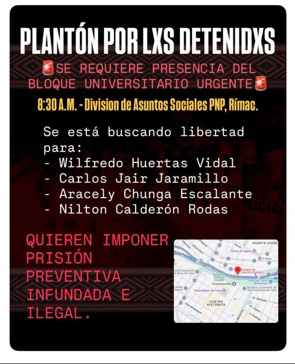 🚨📢Detención arbitraria de ciudadana Aracely Chunga es de las peores injusticias: pidió a un policía que dejara de patear en la cabeza a un hombre que estaba en el suelo. El policía le dijo que se vaya, "Csm", porque sino le iba a disparar. Piden prisión preventiva contra ella