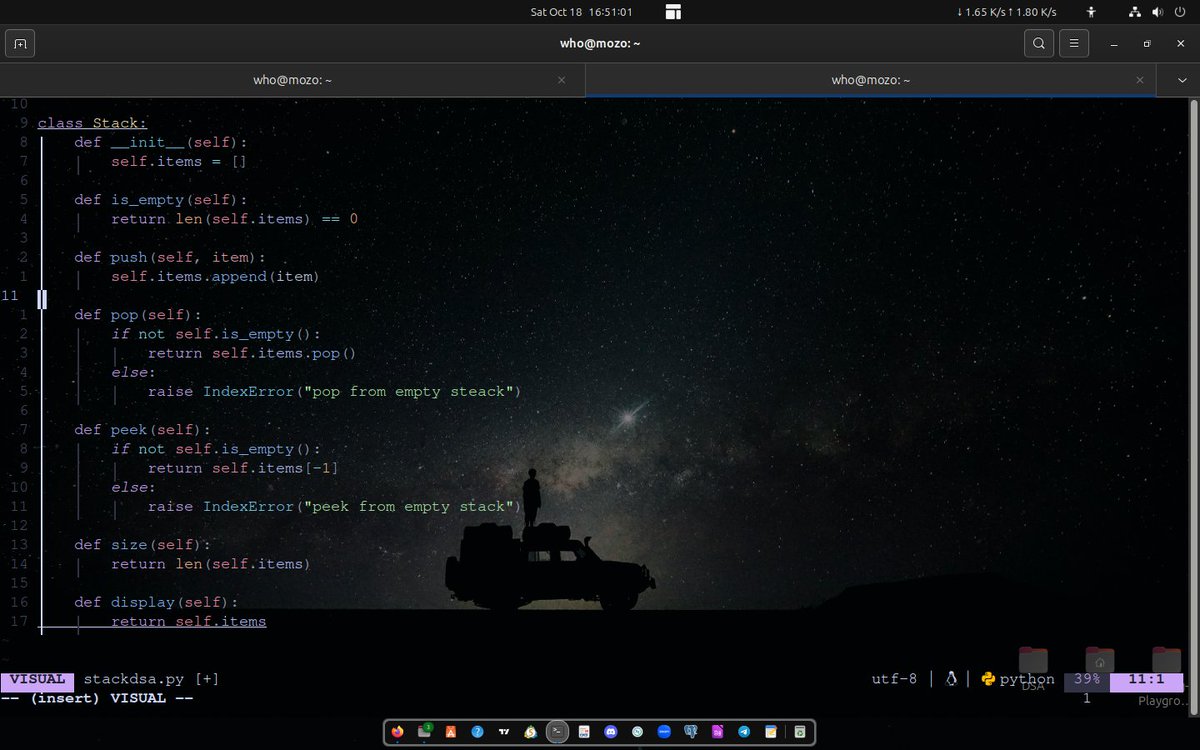 mozorand's tweet image. Completed day 47 of #100DaysOfCode #python challenge: Stacks 
100daysofcode.io/learn/python/d…