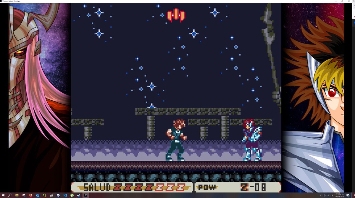 Estoy Jugando #CosmoKnightZion del gran <a href="/ZeichiGames/">Zeichi Games (IndieDev)</a> <a href="/NiO107/">Nio107</a> y MikeXfm.