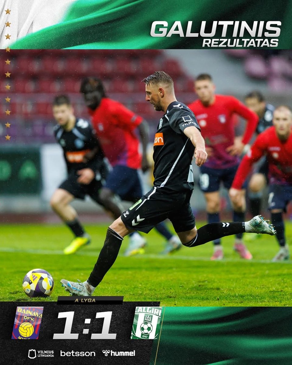 FKZalgirisNews's tweet photo. ๐
๐. ๐
๐ ๐๐๐ฅ๐ ๐ข๐ซ๐ข๐ฌ ๐-๐ ๐๐๐ข๐ง๐๐ฏ๐ ๐๐ฅ๐ฒ๐ญ๐ฎ๐ฌ
A last-minute goal from the opponents denied the green and whites a victory. Liviu Antal scored the only goal for ลฝalgiris and is now just one goal away from reaching 100 for the club.
#fkzalgiris #alyga https://t.co/QBvkTHVkq9