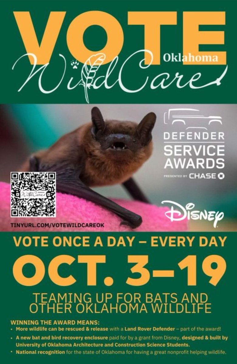 Tomorrow is the last day to vote! One of my friends works at the Noble Oklahoma location and could really use a new vehicle to help them help wildlife. Please vote in the link in post below 👇