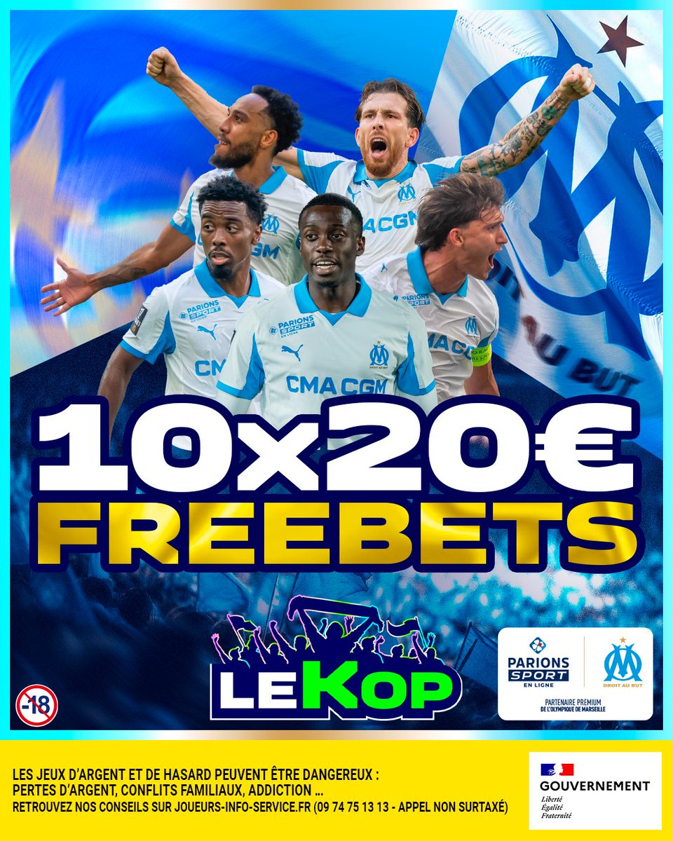🤩 TU VEUX DES FREEBETS ?!

🔥 Avant #OMHAC, on fait gagner 200€ de freebet dans le notre Canal Insta 👉 bit.ly/4fm7fgX

😀 5x10€ de freebet à gagner ici en :
➡️ RT + follow 

📆 TAS le 19/10
📃 Règlement : bit.ly/45Ljuky