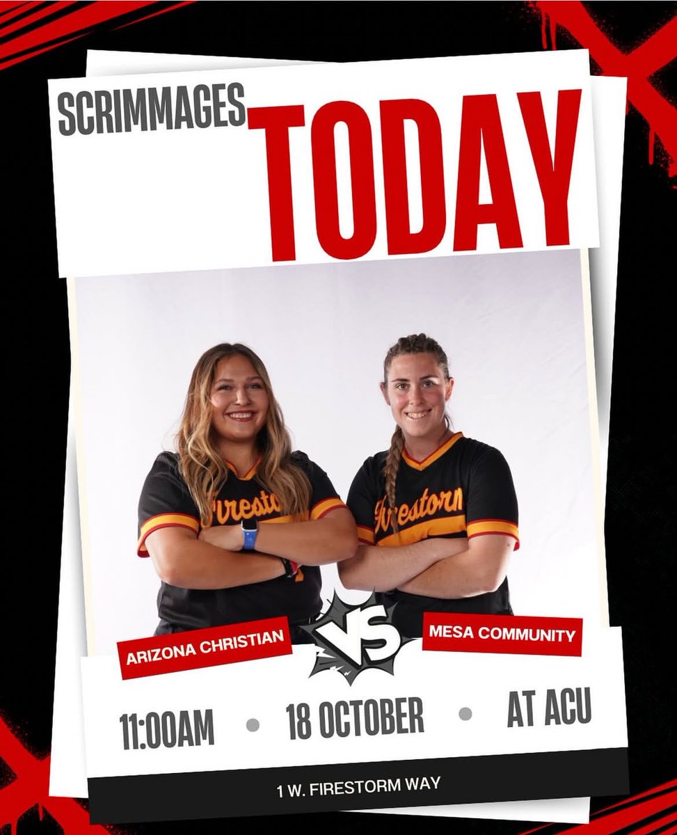 Let’s play 2 more!

📍 ACU Softball Field 
⌚️ 11:00 &amp; 1:00
🆚 MCC
