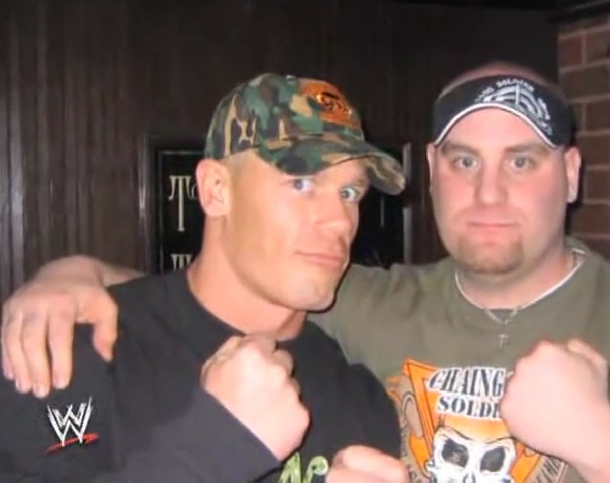 John Cena's friend from college looks awfully similar to Green Shirt Guy🤔