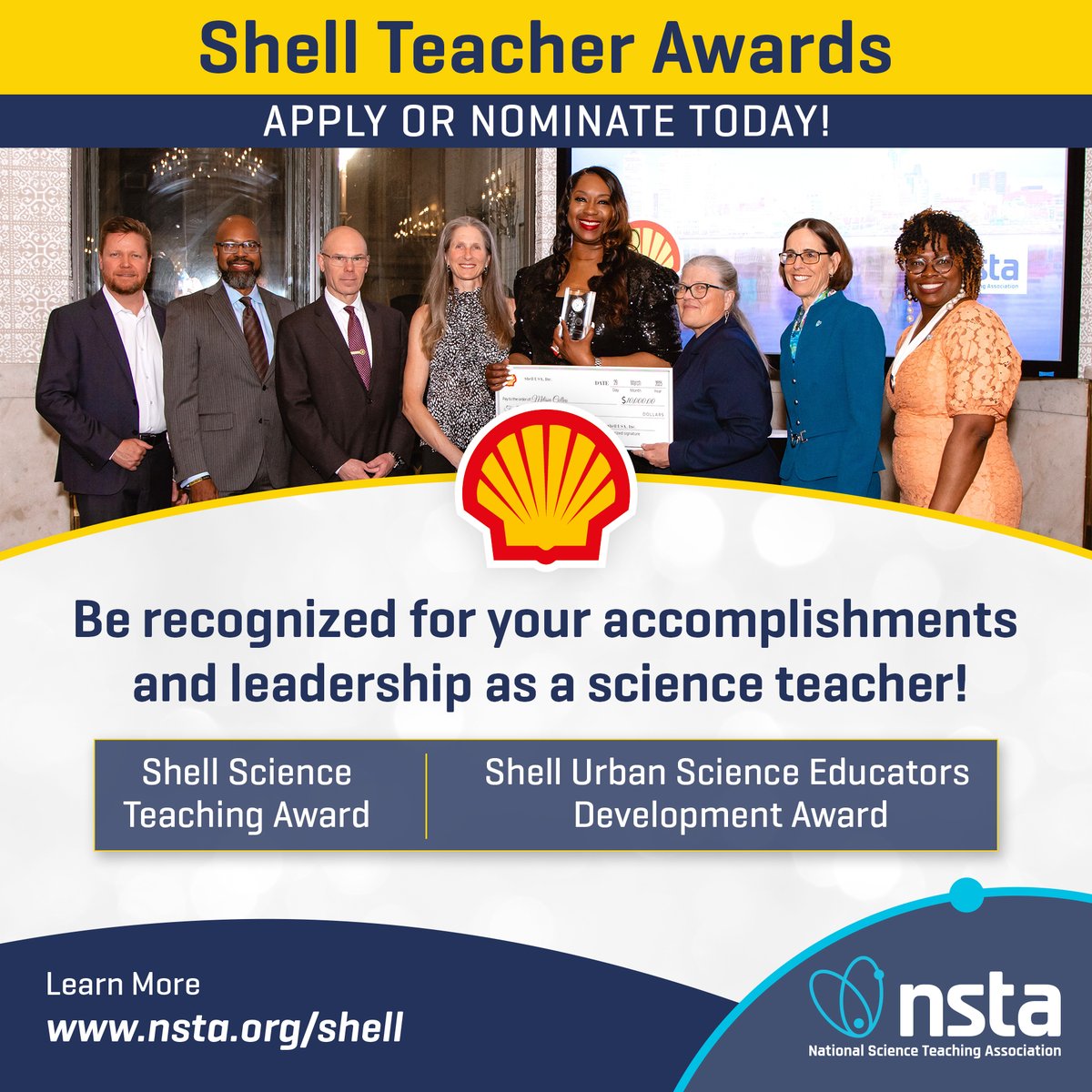 🚨 Apply or nominate an educator for the Shell Science Teaching Awards! Honoring K–12 educators who inspire students in STEM + supporting teachers in urban communities with resources for growth. 🏆  bit.ly/4h9Q1V8

#ScienceEducation #STEM #ScienceTeacher #K12Education