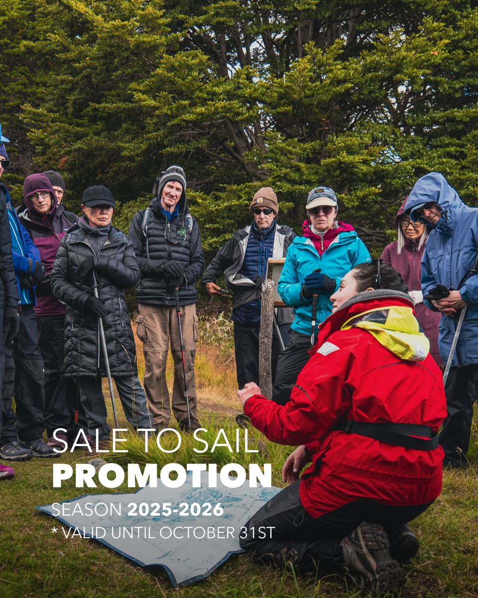 AustralisEXP's tweet image. ✨ With our Sale to Sail Australis, you not only experience the magic of these remote places, but also become part of their protection — traveling consciously, learning from nature, and supporting its conservation.

👉 Discover the promotion in our website