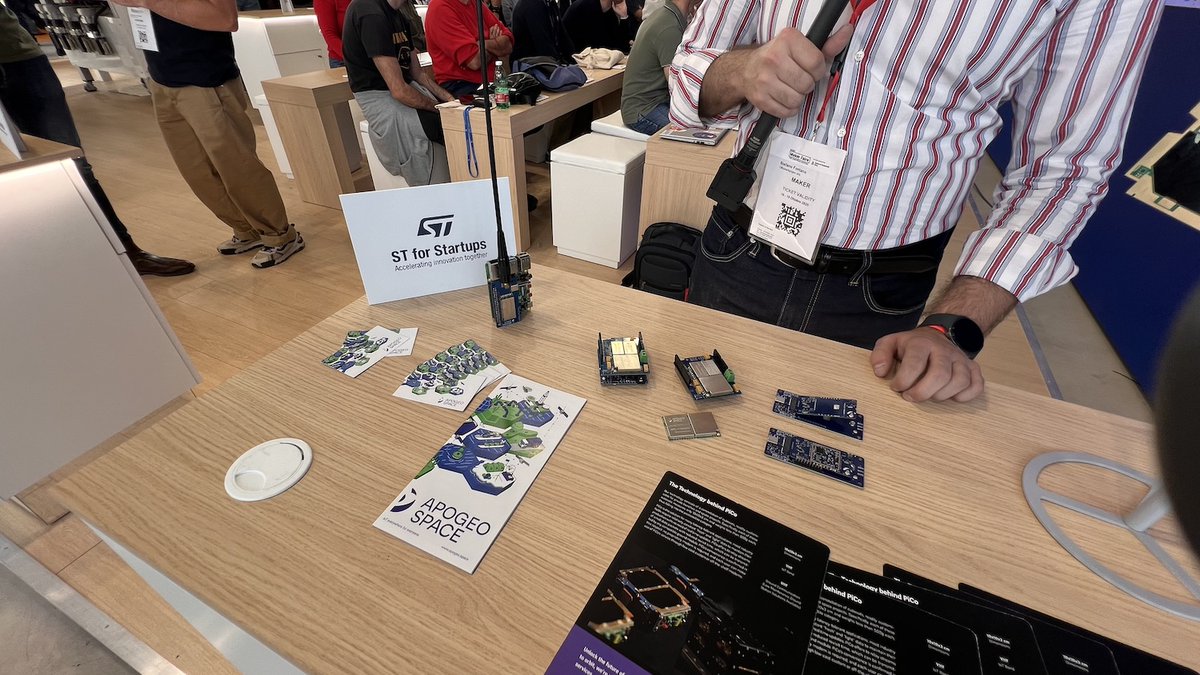 ElectromakerIO's tweet image. Apogeo Space is building an IoT constellation of picosatellites that connect remote devices directly to space. No ground infrastructure needed.
10 satellites already launched, 100 planned by 2027.
#MFR2025 @MakerFaireRome @ITAtradeagency