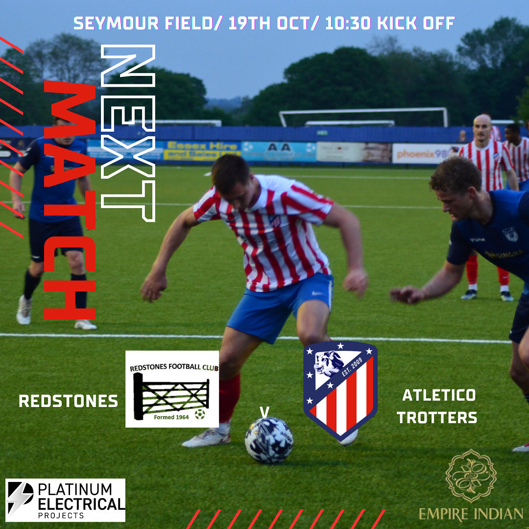 Back to League action this week as we travel to Ingatestone to play <a href="/RedstonesFC/">Redstones FC</a> .  Will be a tough test against a team on a winning streak! #trotters #CSFL