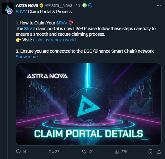The <a href="/Astra__Nova/">Astra Nova</a> TGE has been a DISASTER

Claim Portal hasn't worked for 2 hours

Airdrop leaderboards ruined and recalculated in the final day. Promised 50% TGE now 7 months cliff and 12 month vesting as of today 

Private/KOL rounds and allocations are now 7 month cliffed with