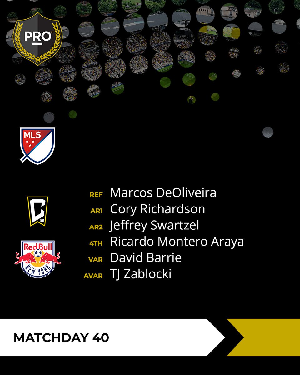 PROreferees's tweet image. ⚽ // @ColumbusCrew vs @NewYorkRedBulls (6PM ET)

#PRO | #MLS | #DecisionDay | #Crew96 | #RBNY
