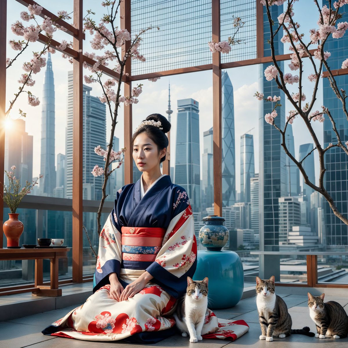 Forgot it was Saturday today, so happy Caturday !
what time is it in Japan ? ….

Artificial fantasies : Ladies in kimono #
( neurophotography with ArtMixer, SDXL, SeedDream 4, MagnificAI)

With <a href="/Ikolovepepita/">🌸Iko🌸</a> <a href="/CoosooMemory/">空想メモリ</a> <a href="/Aonami_bluewave/">青波🐈AIart</a> <a href="/LadyDxvth/">Shiroi ᪥ Sakuras</a> <a href="/Ankit_patel211/">ANKIT PATEL 🇮🇳 | AI</a>