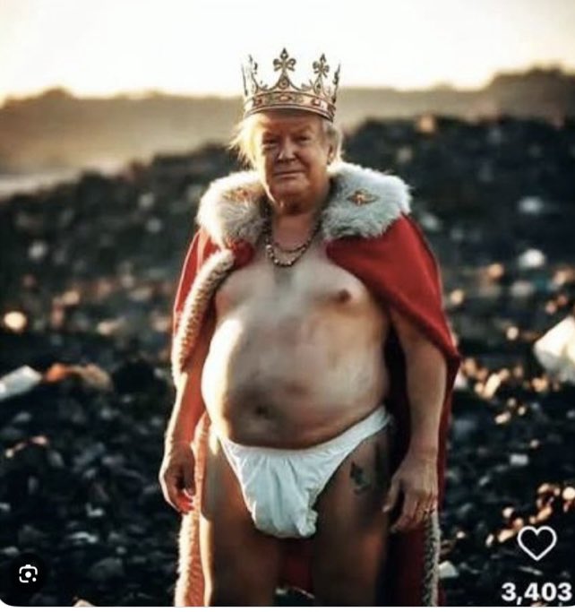 The people didn’t want a king in 1776.  They don’t want a king in 2025.