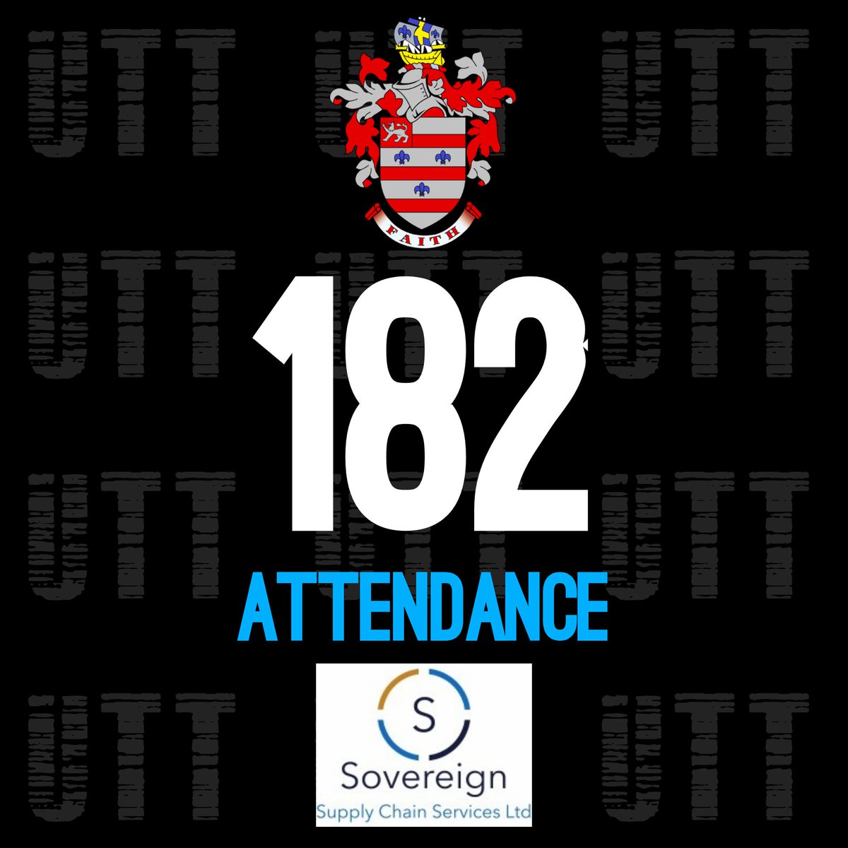 BillinghamTown's tweet image. Someone from Brigg grassed us up and sent a video of the crowd to the FA. Official revised attendance 182. Thanks to both sets of supporters! 🔵⚪️ #UTT