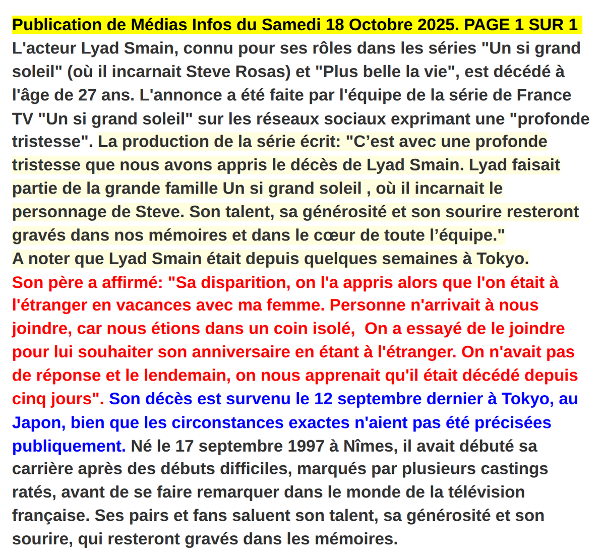 Médias Infos tweet media