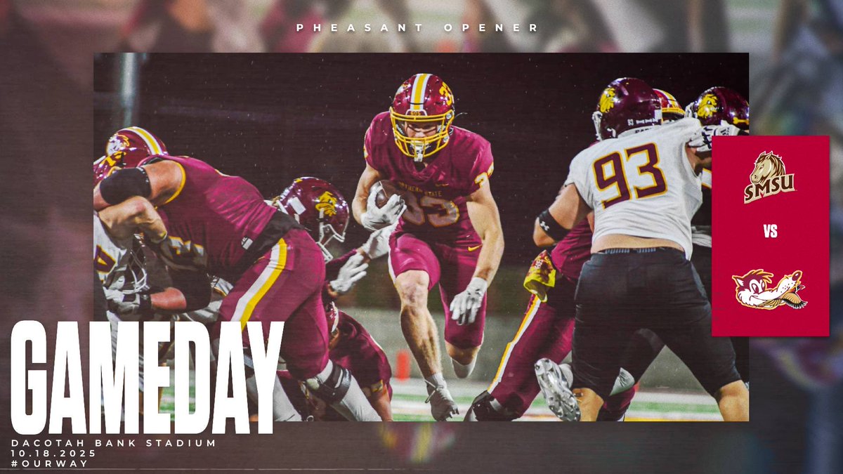 Get Up, It’s Gameday!

Wolves vs Mustangs
4 PM
Dacotah Bank Stadium

📺 nsicnetwork.com
📡 <a href="/FoxSports1420AM/">Fox Sports Aberdeen</a> <a href="/DavidTukesbrey/">David Tukesbrey🎙</a> <a href="/the_COBRA66/">Matt McClure</a> 
🎟️ vivenu.com/event/football…
🛻🍔 Gameday Grub Trucks 1 PM

#GoWolves #OurWay