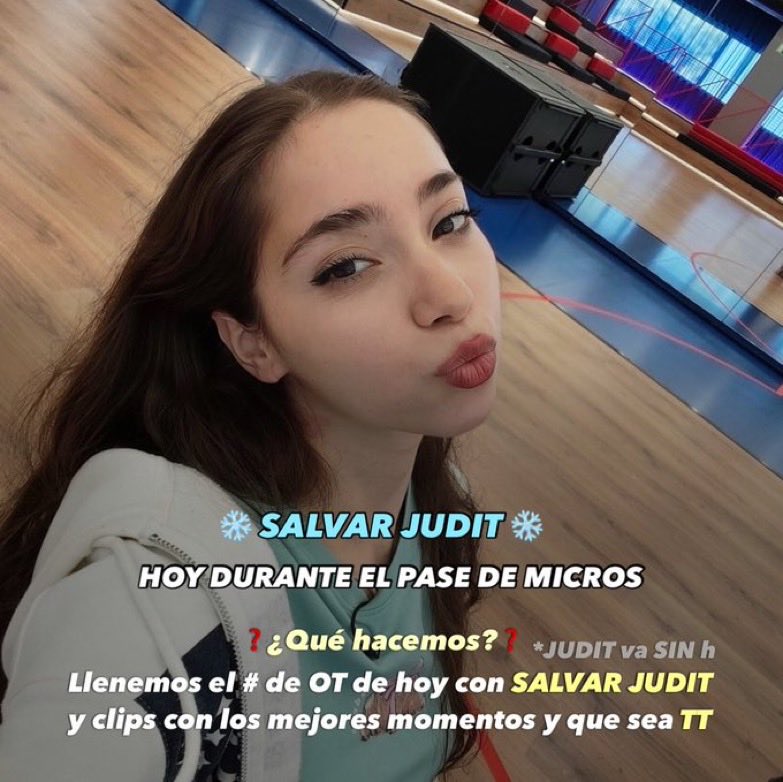 lacytaste's tweet image. ❄️ Juditistas Formación ❄️
1️⃣ ACTIVIDAD (foto 1): Hoy en el pase de micros trataremos de hacer TT SALVAR JUDIT subiendo contenido de ella
2️⃣ ACTIVIDAD (foto 2) Mañana habrá una integración #.IntegracionJuditista (⚠️NO usarlo antes) + SALVAR JUDIT para q sean TT
#OTDirecto18O