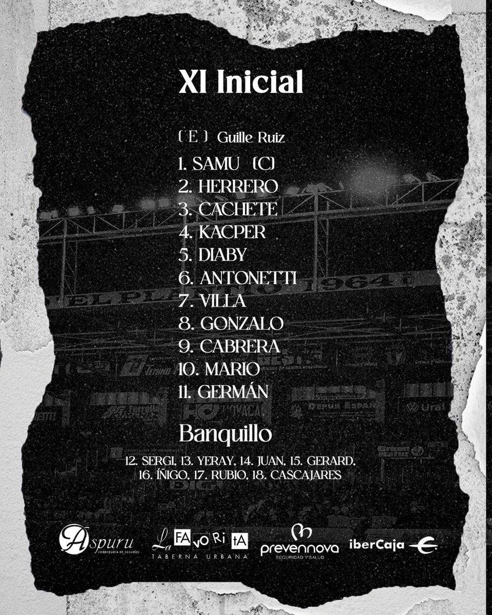 Nuestro XI inicial 💪🏻 

#ADSportingHortalezaBCFJuvenilA