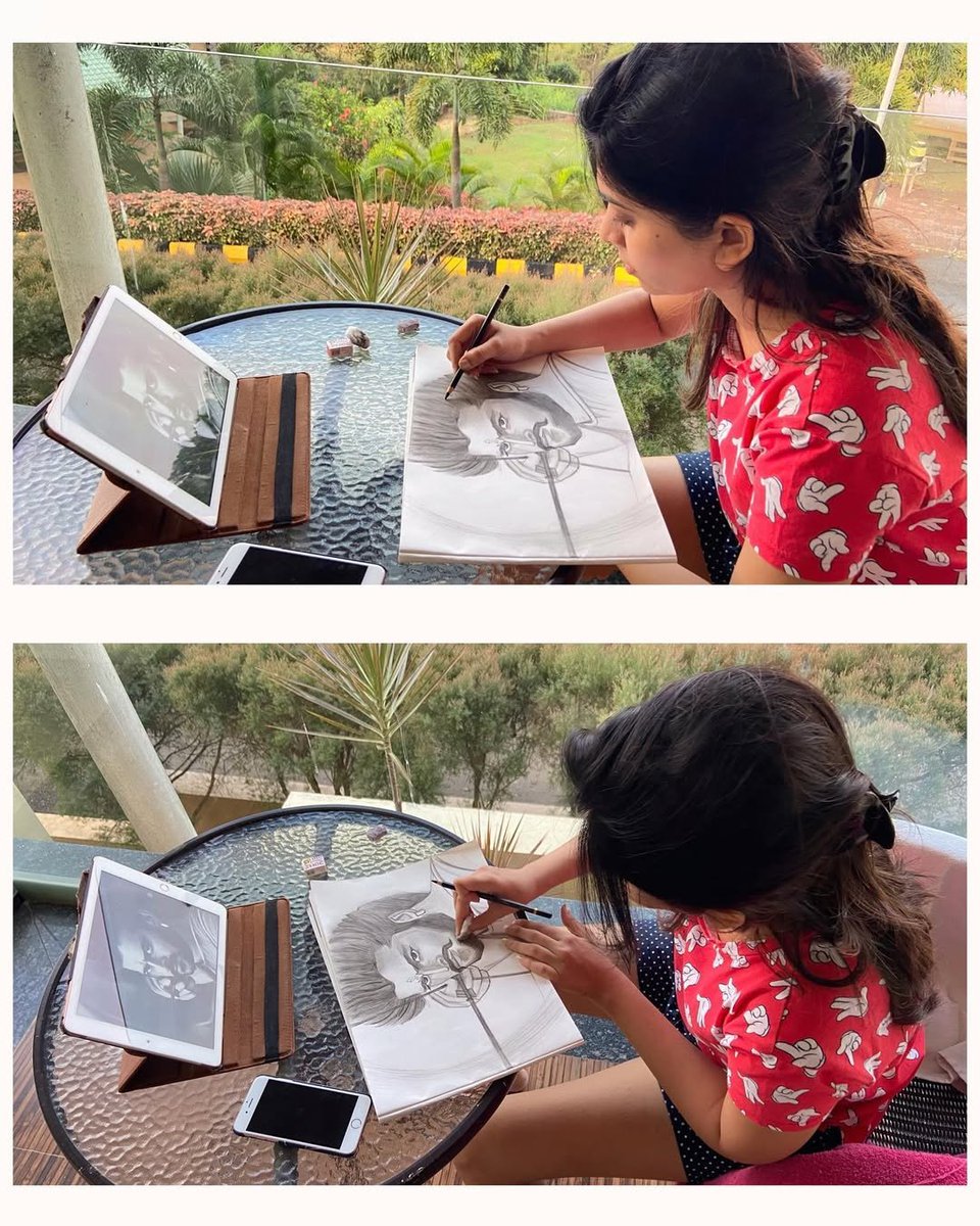 NakulChavan13's tweet photo. #ThrowBack 

When #RuchiraJadhav Draws Her Favourite #Baahu ❤️

#Prabhas #TheRajasaab 
#Fauji #BaahubaliTheEpic https://t.co/6GPth2kNi6