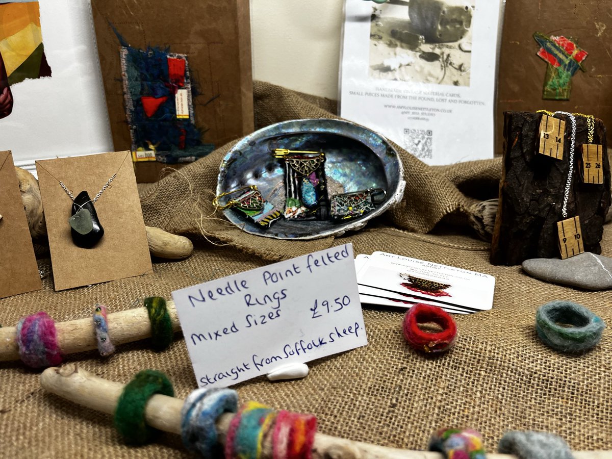 You can now find my work at <a href="/KerseyMill/">Kersey Mill</a> #suffolk #needlefelt #jewellery  #rings #necklaces #Curiosities