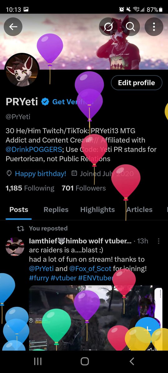 Mandatory balloon post