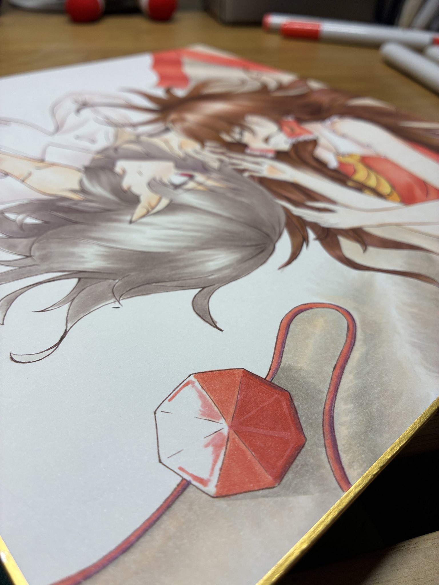 秋乃える C105 直筆イラスト色紙 モカちゃん h*☆様 秋乃える C105 直筆