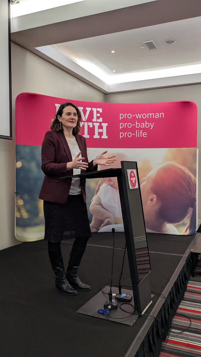prolifecampaign's tweet image. Eilís Mulroy of the Pro Life Campaign delivering the closing speech to wrap up the evening. 

What an excellent turnout &amp;amp; we hope you all enjoyed the conference! 

#PLCConference2025 #PLC2025