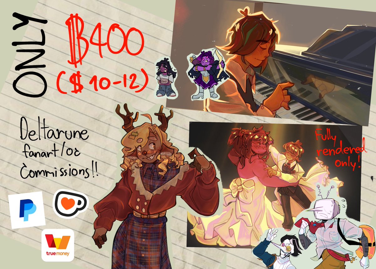 Due to this circumstance, i'm taking small beta comms 😔 For now I'll do only 3 slots! I don't want to overwhelm myself too much
Ko-Fi link in comment!