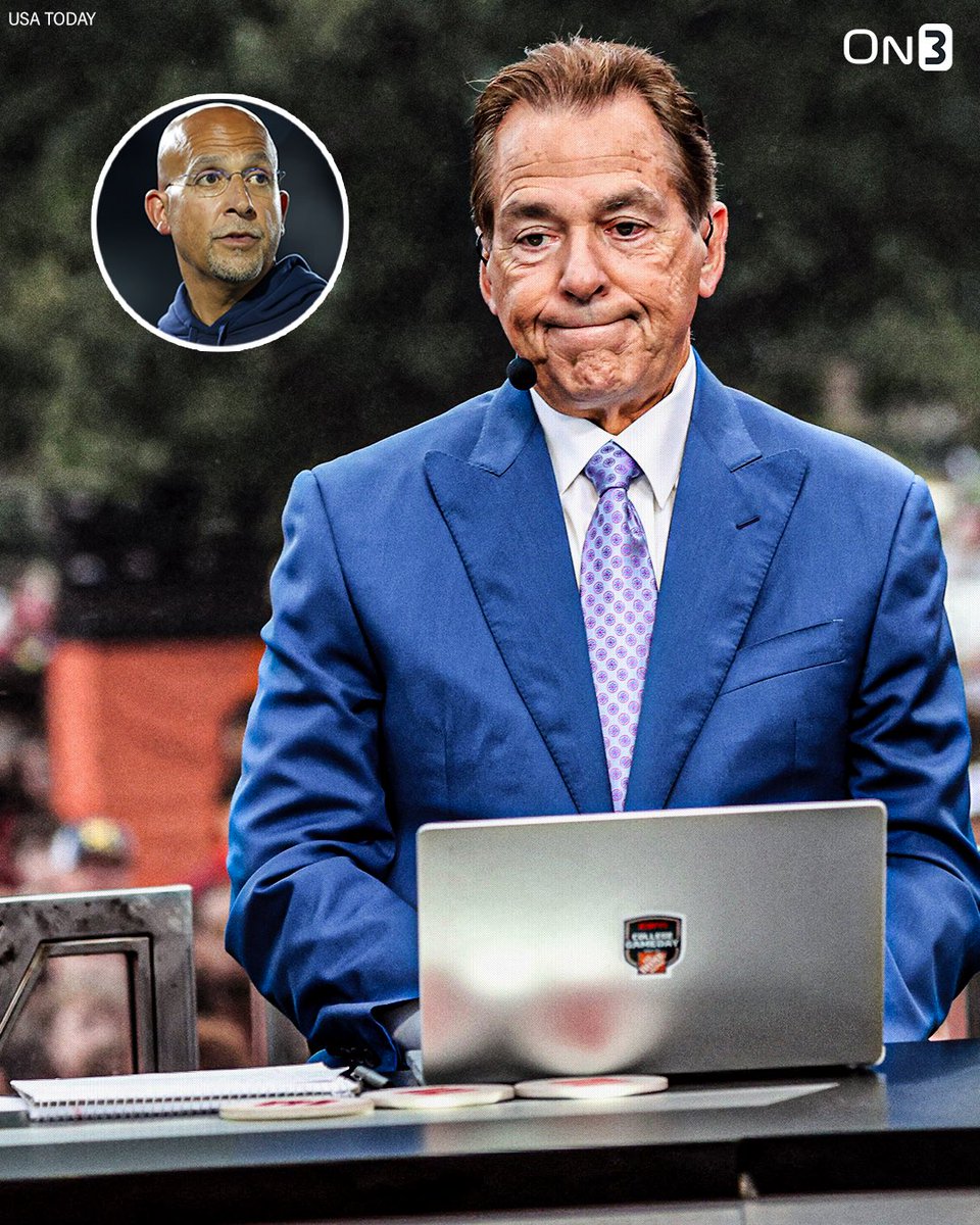 On3 (@on3sports) on Twitter photo NEW: Nick Saban takes aim at Penn State for firing James Franklin:
“It’s unfair as hell for you to go to the Rose Bowl, the Fiesta Bowl, get in the Final Four. Come out, being ranked number one this year — an expectation that you created by what you accomplished at Penn State — NEW: Nick Saban takes aim at Penn State for firing James Franklin:
“It’s unfair as hell for you to go to the Rose Bowl, the Fiesta Bowl, get in the Final Four. Come out, being ranked number one this year — an expectation that you created by what you accomplished at Penn State —