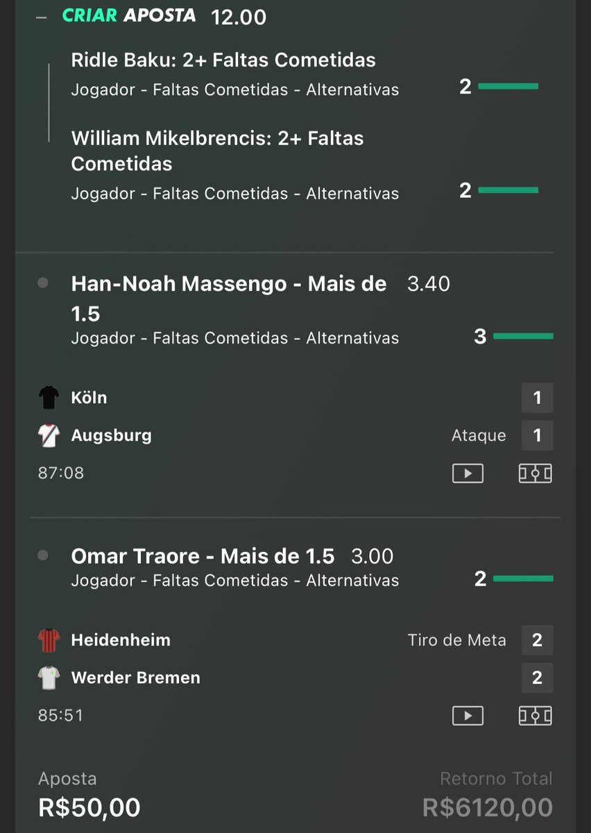 ACONTECEU DE NOVO!!! PUTA QUE PARIU!!! 🤯🤯🤯

EU TO MAAAAALUUUCOOO!!! KKKKKKKKKKKKKKKKKKKKKKKKKKKKKKK. 

✅ São duas odds 100+ em 2 dias, QUE BIZARRO.

VAMOS POR MAIS, SEMPRE! 🤝