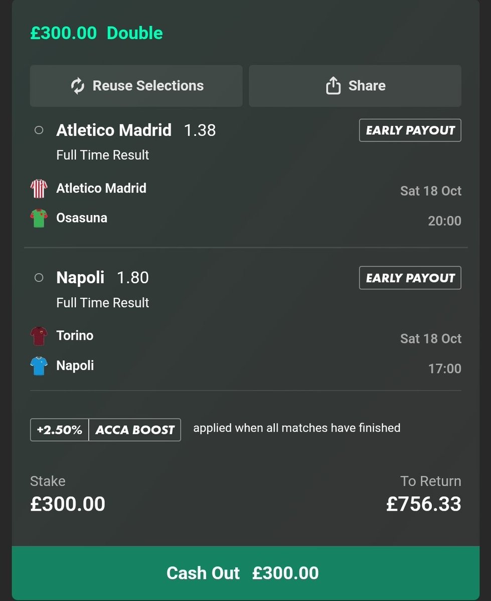 Saturday’s Double 🇪🇸🇮🇹
Tap ❤️ if you’re backing the action with us!
🎁 £100 Giveaway for one lucky winner who Likes &amp; Retweets!
#SerieA #LaLiga #Giveaway