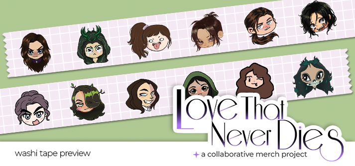 covenofcreators's tweet image. Let&apos;s stick together! This merch + you! Check out a sneak peek of the washi tape that will be included in the campaign!
