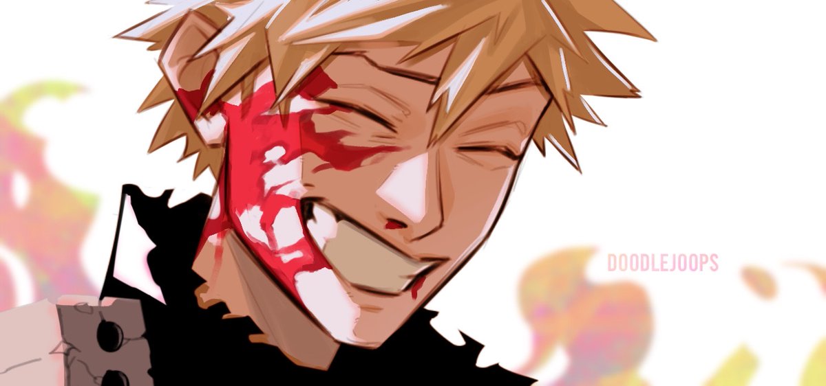 doodlejoops's tweet image. Kacchan smiling and laughing was everything
