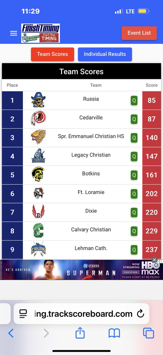 HSB moving on to regional.