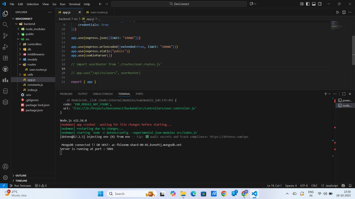 mayukh_77's tweet image. CODING UNTIL I GET A JOB
Day 98:📚
✅Started another MERN stack project DevConnect.
I have realised now I am touching the 100 day mark!!🚀very proud of myself!!🚀
#coding #LearnInPublic #BuildInPublic #project