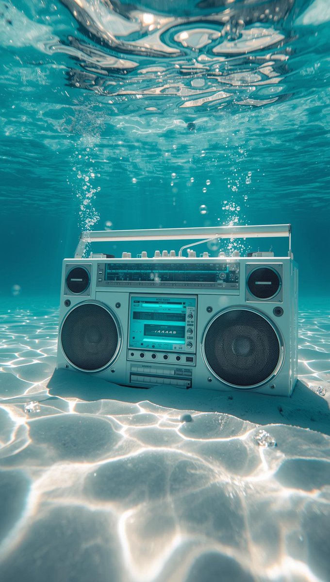 LakesFurniture's tweet photo. Surreal Boombox Underwater Art Print: Retro Music Poster (Digital Download) https://t.co/qqEBg3sTBz #aiart #gifts #tshirtdesign #walldecor #mugdesign #aiwallart #lakedistrict #greetingscards #aiprints #giftforgeek #CartoonWallArt https://t.co/BoVEpsFHuD