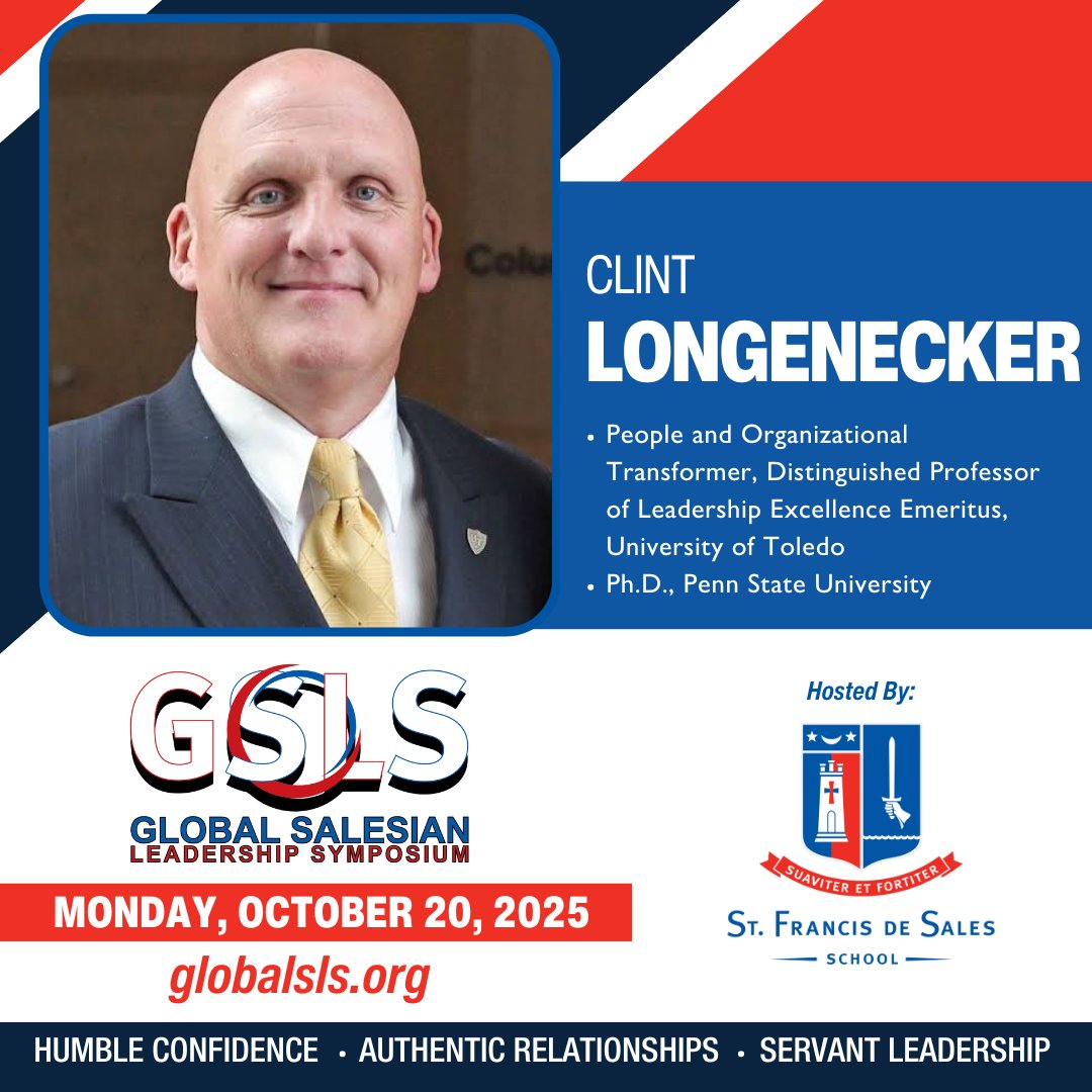 𝙂𝙎𝙇𝙎 𝙈𝘾 𝙖𝙣𝙙 𝘽𝙧𝙚𝙖𝙠𝙤𝙪𝙩 𝙎𝙥𝙚𝙖𝙠𝙚𝙧 - 𝘿𝙧. 𝘾𝙡𝙞𝙣𝙩𝙤𝙣 𝙊. 𝙇𝙤𝙣𝙜𝙚𝙣𝙚𝙘𝙠𝙚𝙧

Clinton Oliver Longenecker, Ph.D., an award-winning educator, is one of “America’s leaders in creating high performance leaders and organizations.”

#GSLS25