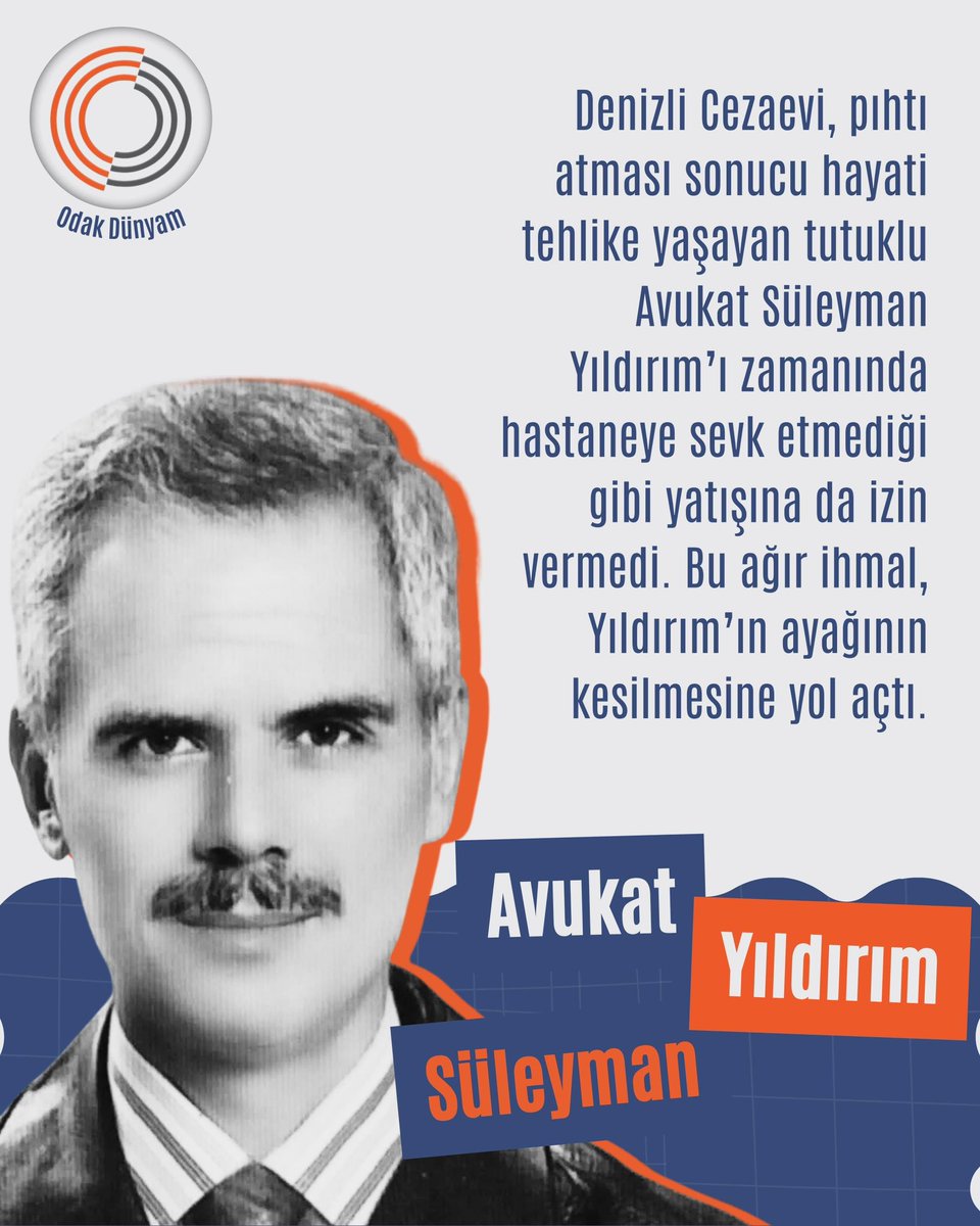 Yusufbatur68's tweet image. Bir avukat, bir baba, bir insan…
Süleyman Yıldırım ağır hasta.
Geciken adalet, onu ölümün eşiğine getirdi.

Hukuk, vicdan ve insanlık çağrısı yapıyoruz.

SüleymanYıldırım Yaşasın