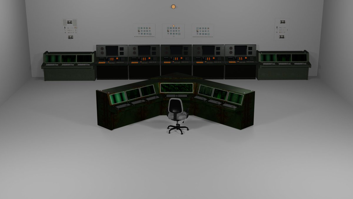 lysXBT's tweet image. working on a chernobyl control room scene in blender