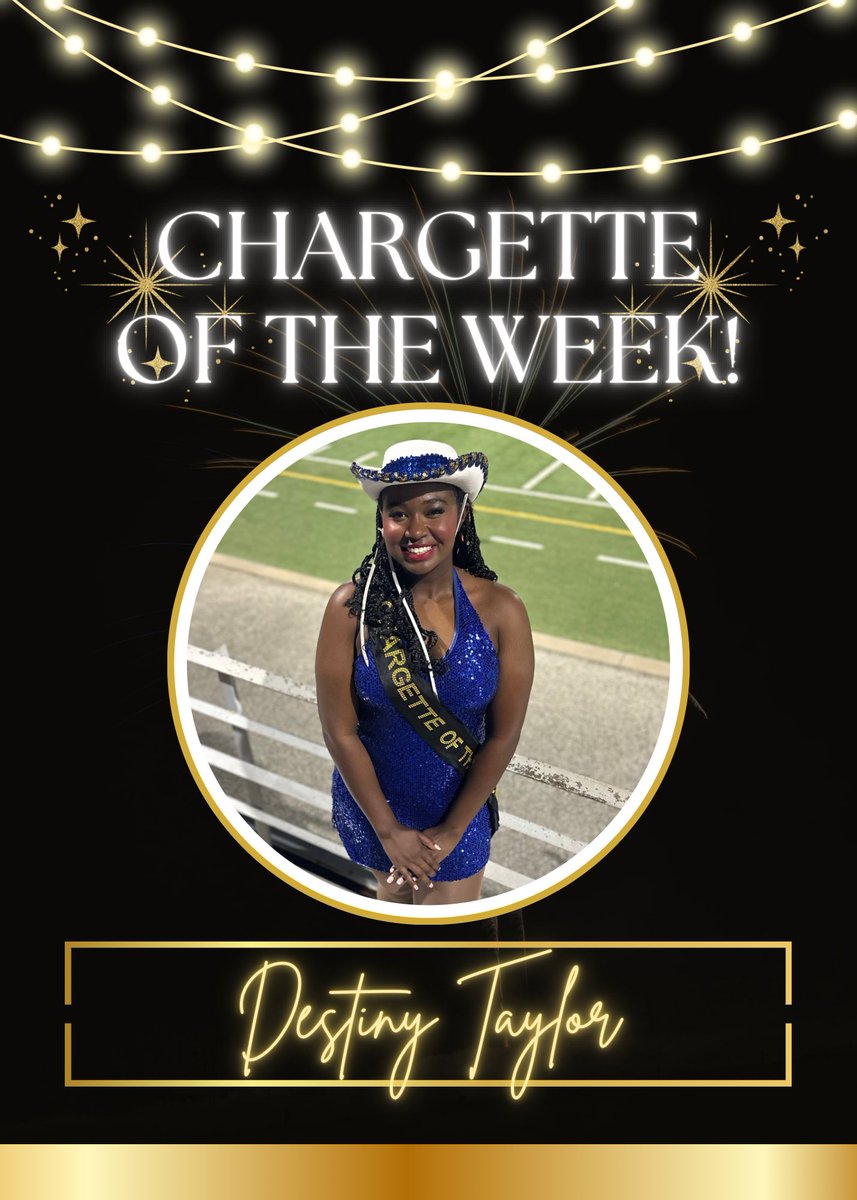 💖 Chargette of the Week: Our Junior Social President, Destiny Taylor! 💖 She has been an absolute rock on the team — dependable, driven &amp; always radiating positivity. 🌟
Her work ethic &amp; energy inspire everyone around her &amp; she continues to embody what being a Chargette is.✨