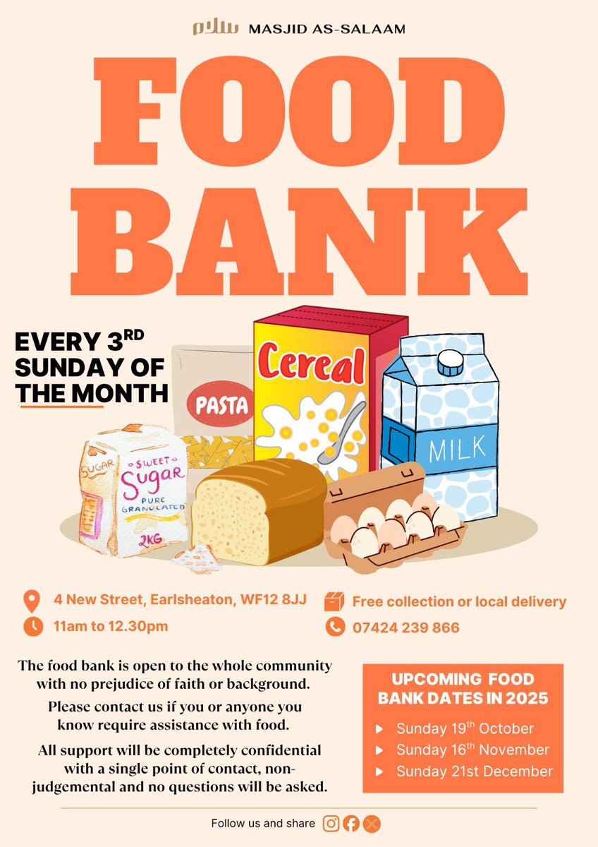 We generally do not share charity appeals. But this is so important &amp; many of our families in the Muslim community are really struggling. If you can assist, please do &amp; if you need the support please reach out to them InshāʾAllāh.

instagram.com/masjidsalaamea…